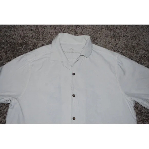 Tommy Bahama Men's L Hawaiian Marlin Embroidered Button Shirt Faint Flaw - Picture 3 of 7